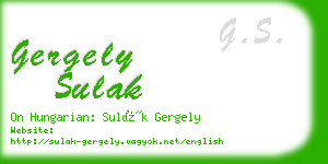 gergely sulak business card